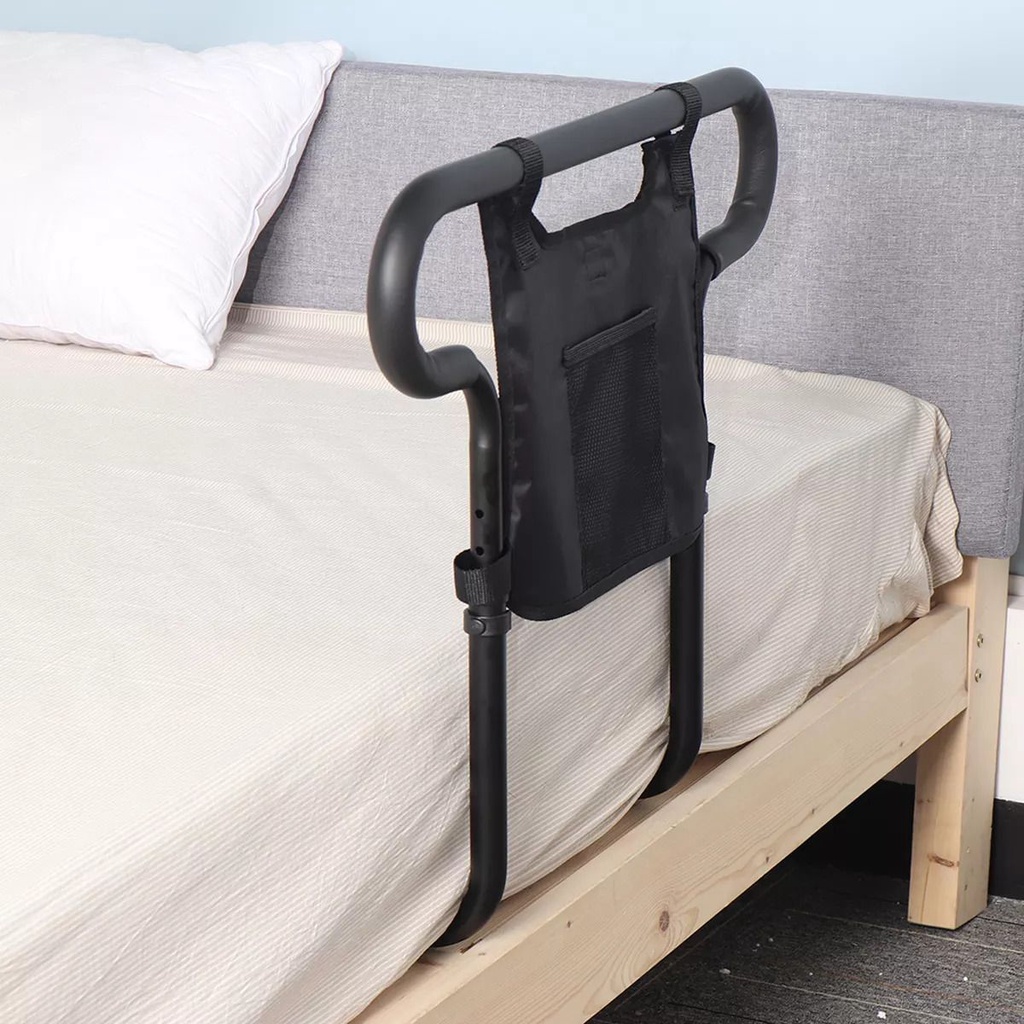 Bed Side Safety Handle Support for Elderly Bed Assist Bar with Storage ...