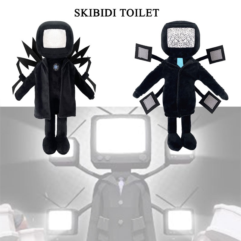 Plush Skibidi Toilet Dolls Television Stuffed Toys TV Man Prank Decor ...