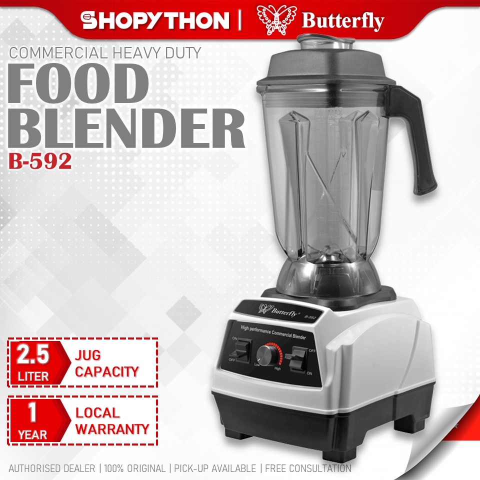BUTTERFLY Commercial Blender B592 White (2.5L/1500w) Heavy Duty