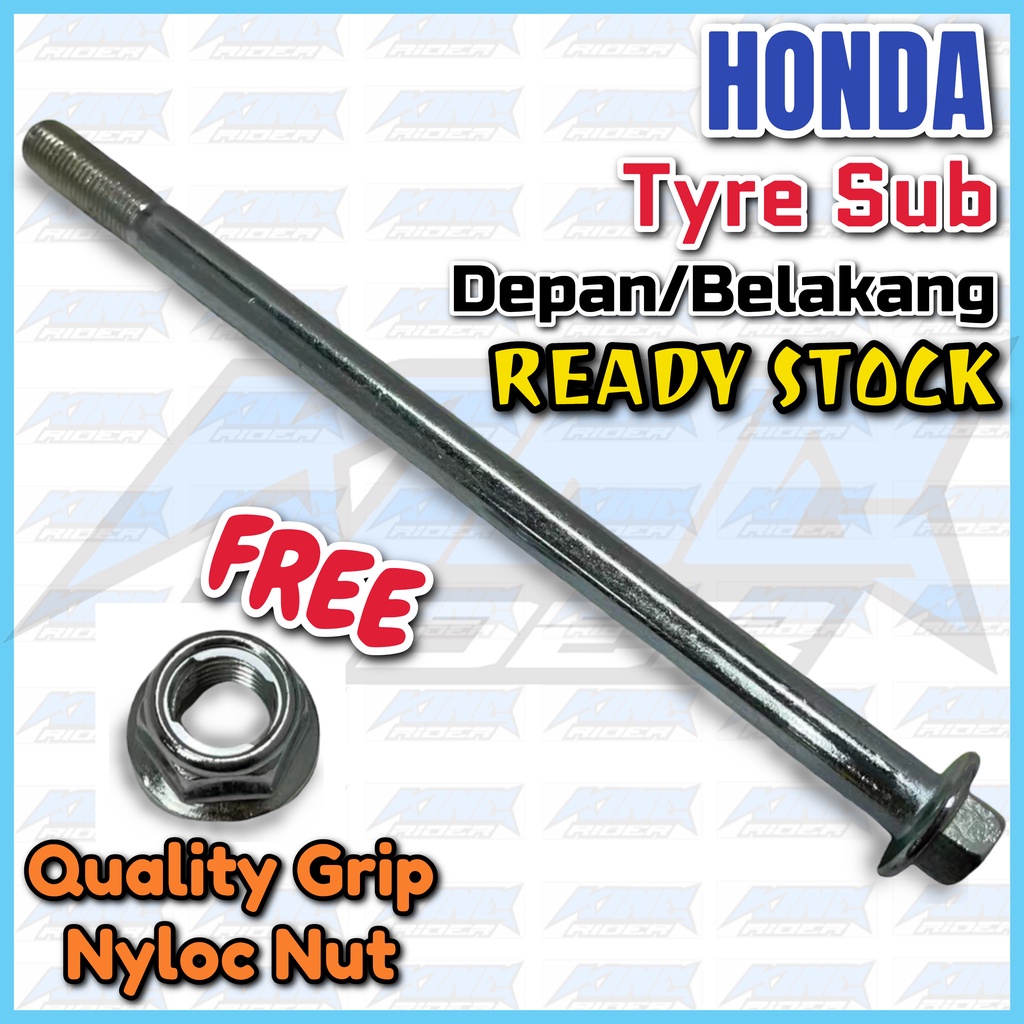 Honda Tyre Wheel Shaft Sub Front / Rear Wave Alpha EX5 Dash 100 110 125 ...