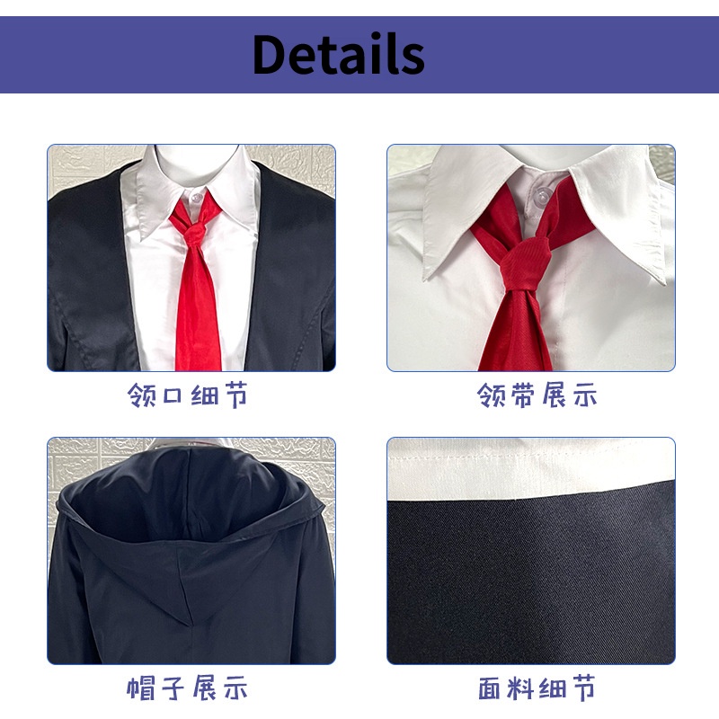 Mashle: Magic And Muscles Mash Burnedead Noir Uniform Cosplay Costume