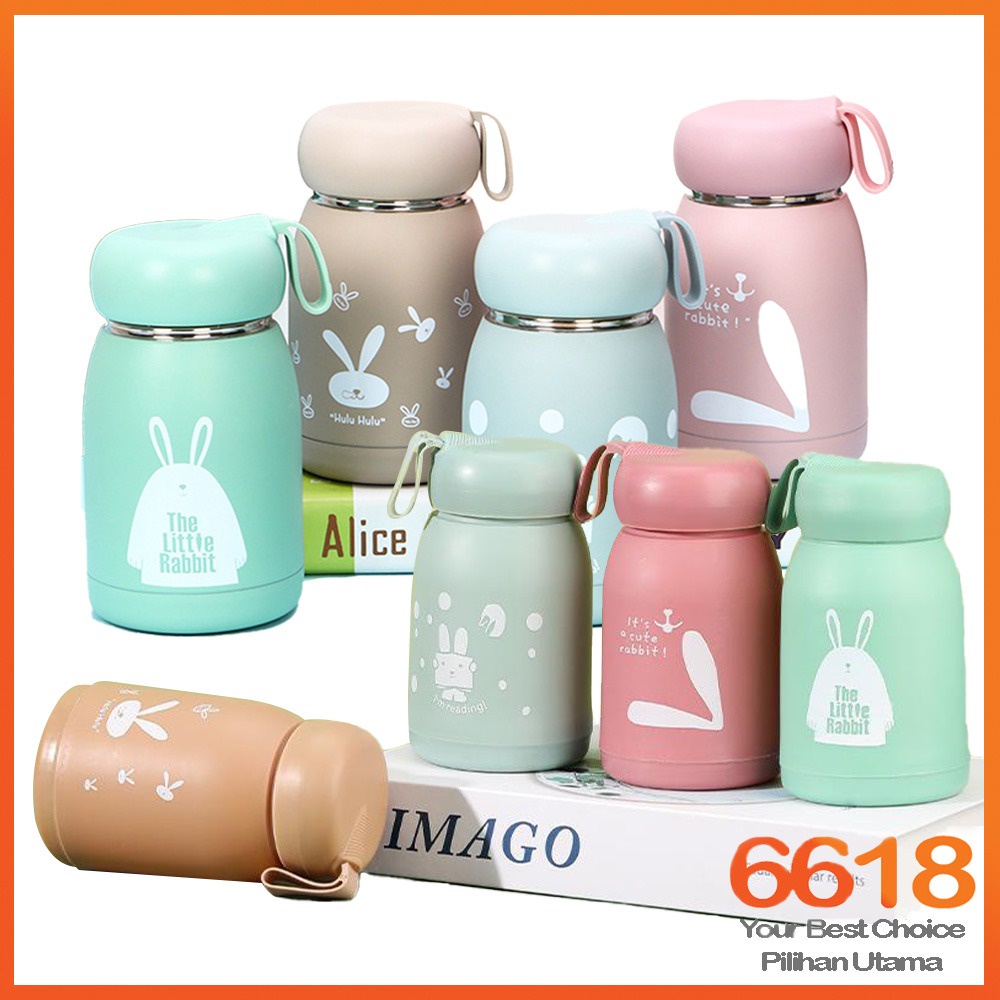 Kartun Arnab Botol Air Kaca Botol Minuman Kapasiti Kecil Cute Rabbit ...
