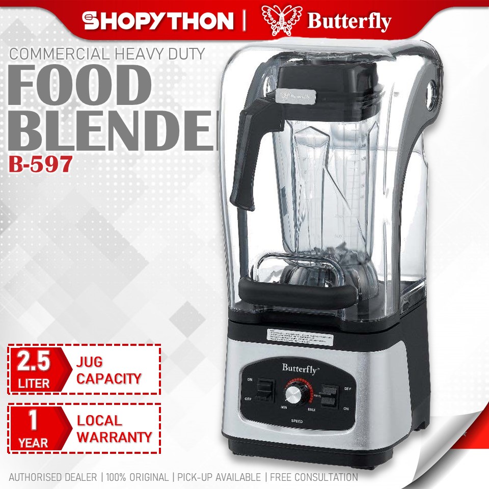 BUTTERFLY Commercial Blender B597 (2.5L/1680W) Silencer Sound Shield