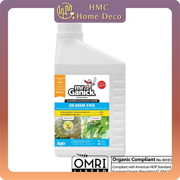 Mr Ganick Dr Neem Emulsifiable Concentrate (1L) Organic Insecticide ...