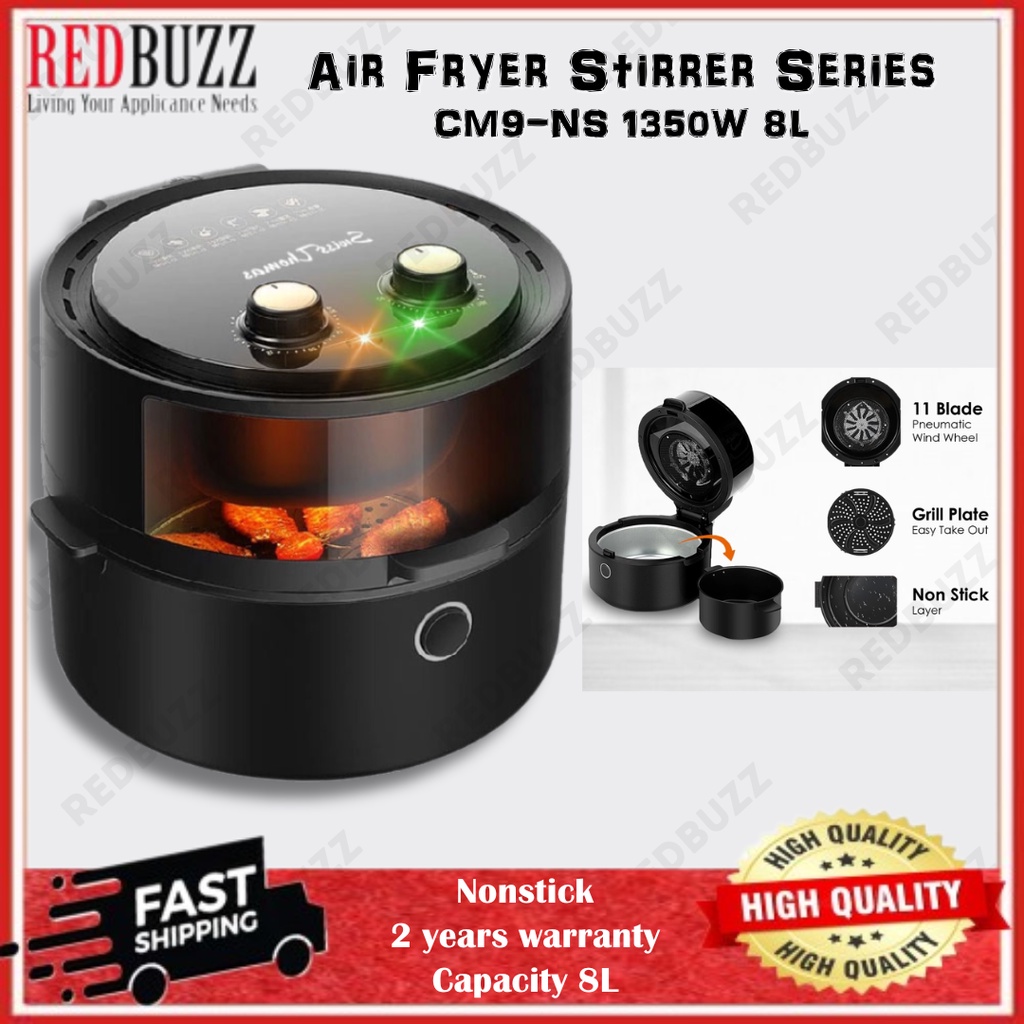 REDBUZZ Air Fryer Stirrer Series ChefMaster Series CM9-NS (8L/1350W