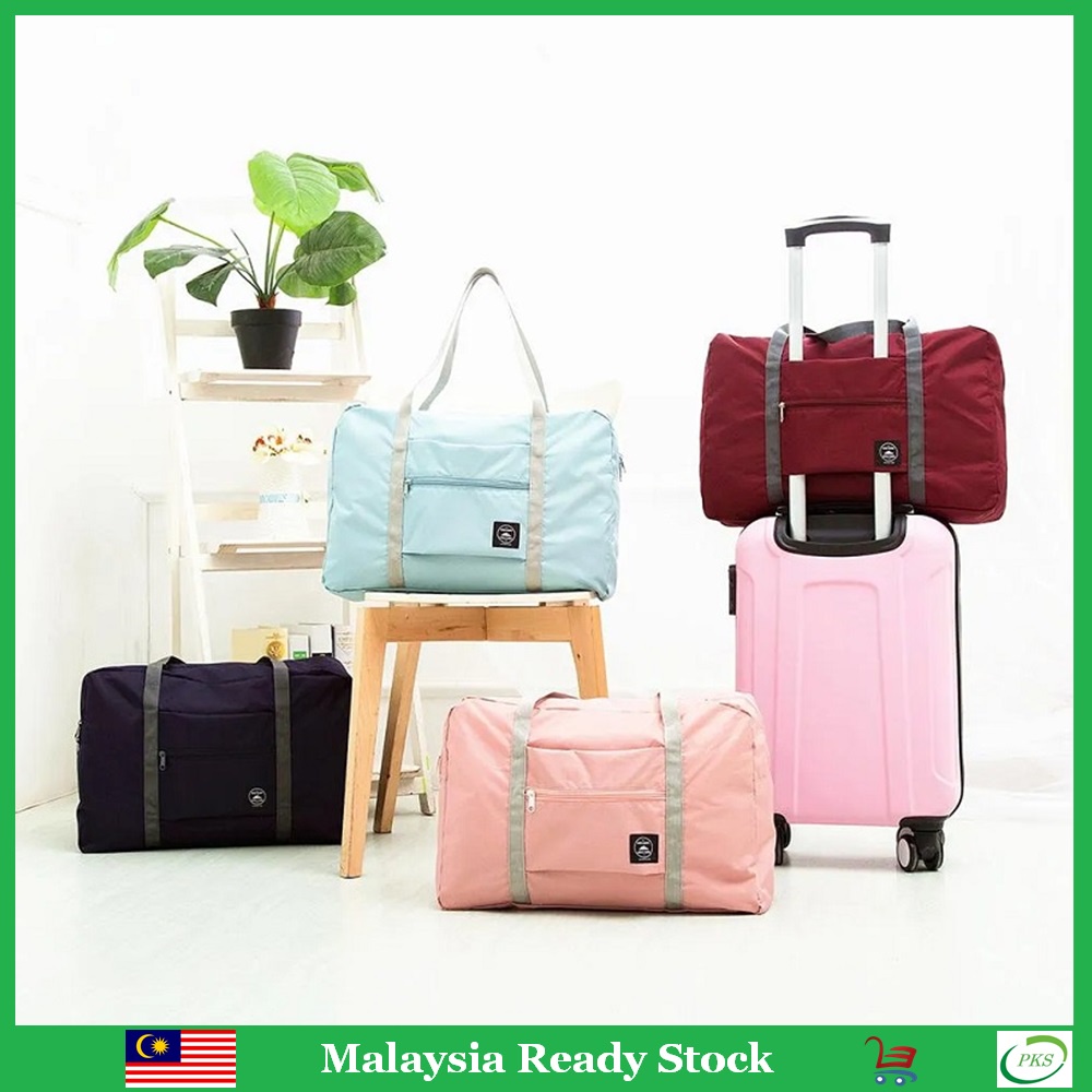Foldable Travel Bag Duffel Bag Luggage Foldable Large Capacity Waterproof  Nylon Bag Melancong 可折叠旅行袋包