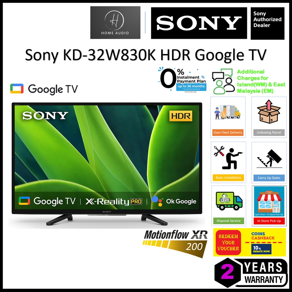 Sony Smart TV 32 Inch (HD Ready) HDR (Google TV) KD32W830K / KD