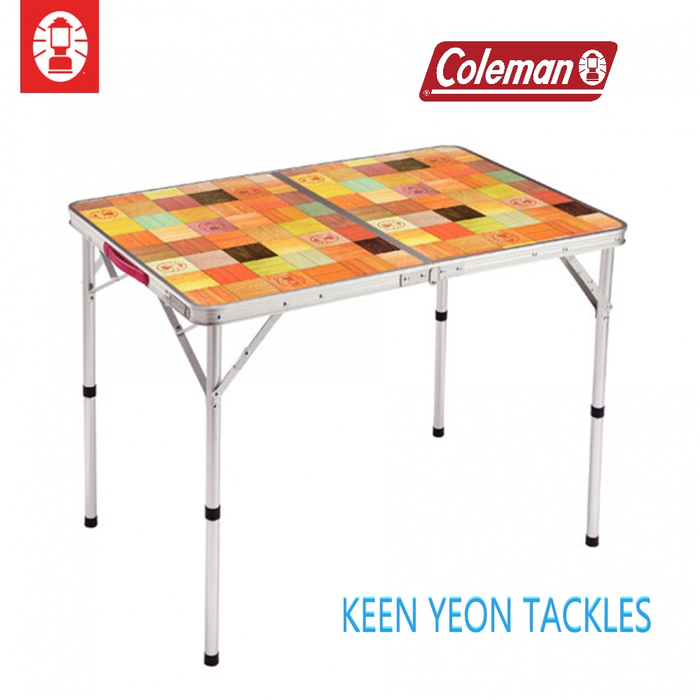 COLEMAN NATURAL MOSAIC LIVING TABLE 90 PLUS / COMPACT FOLDING CHAIR ...