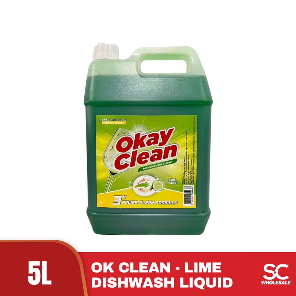 Ok Clean Dishwashing Liquid Lime 5L Shopee Malaysia