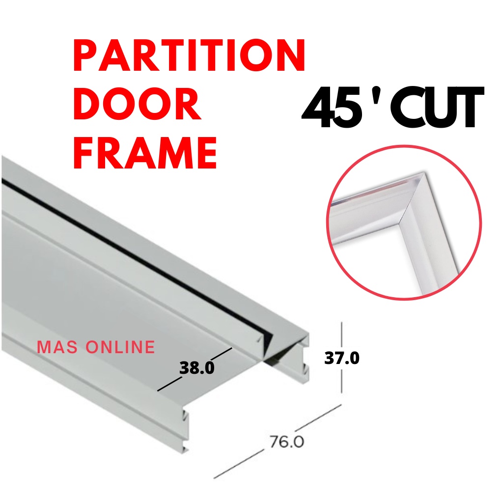 Partition Frame Pintu (1set) /Door Jamb Aluminium/ Partition Besi