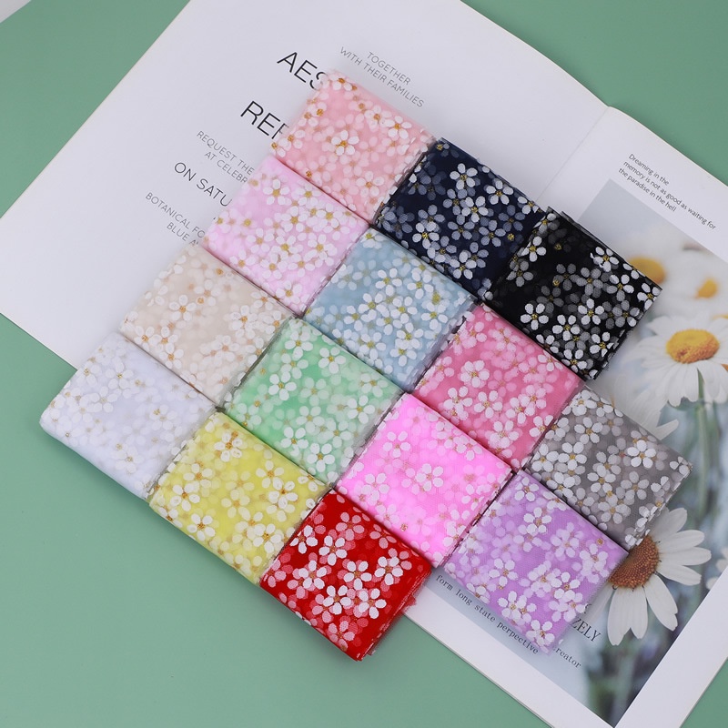 6cm Wide 5 Yards Long Colorful Offset Printing with Gold Dots Small ...