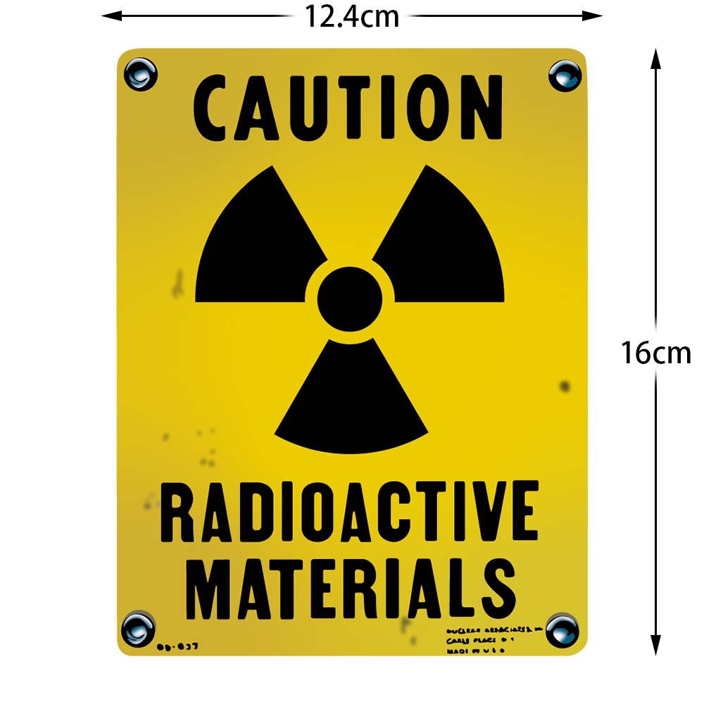 Reflective Caution Radioactive Materials Stickers Waterproof Warning ...
