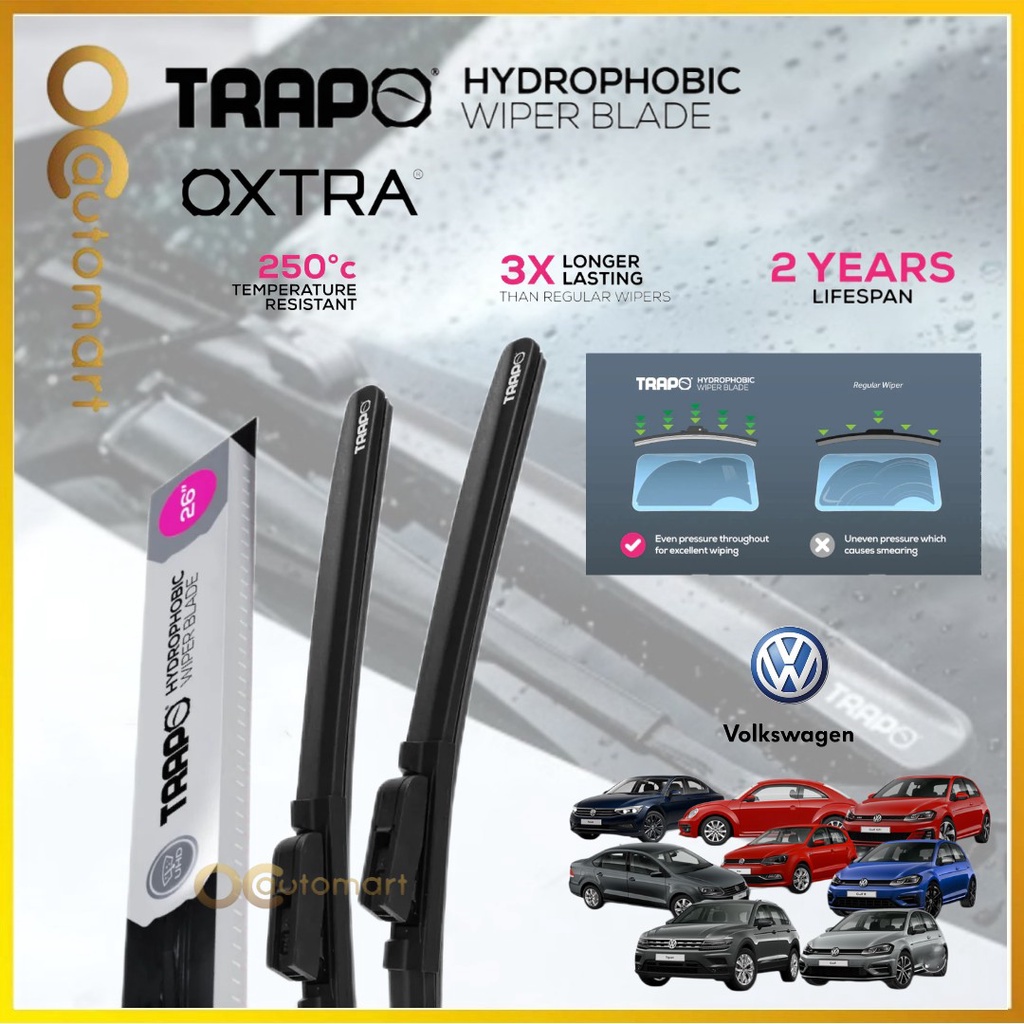 Trapo Hydrophobic Volkswagen Car Wiper Blades (1 Sets) Beetle Golf GTi