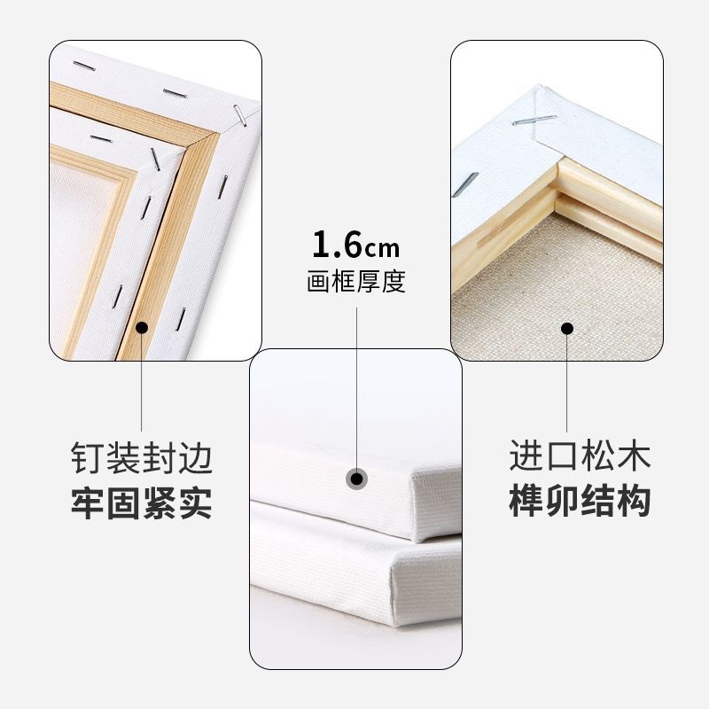 Mini Canvas Stretched Plain Blank Canvas Board Acrylic Painting Canvas ...