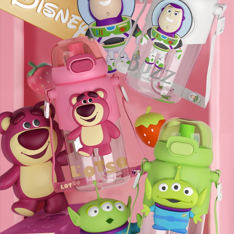 Disney Pixar Toy Story Buzz Lightyear Alien Pooh Lotso Water Bottle Pp Plastic  Water Cup Summer Portable Kawaii Girls Kids - Animation  Derivatives/peripheral Products - AliExpress