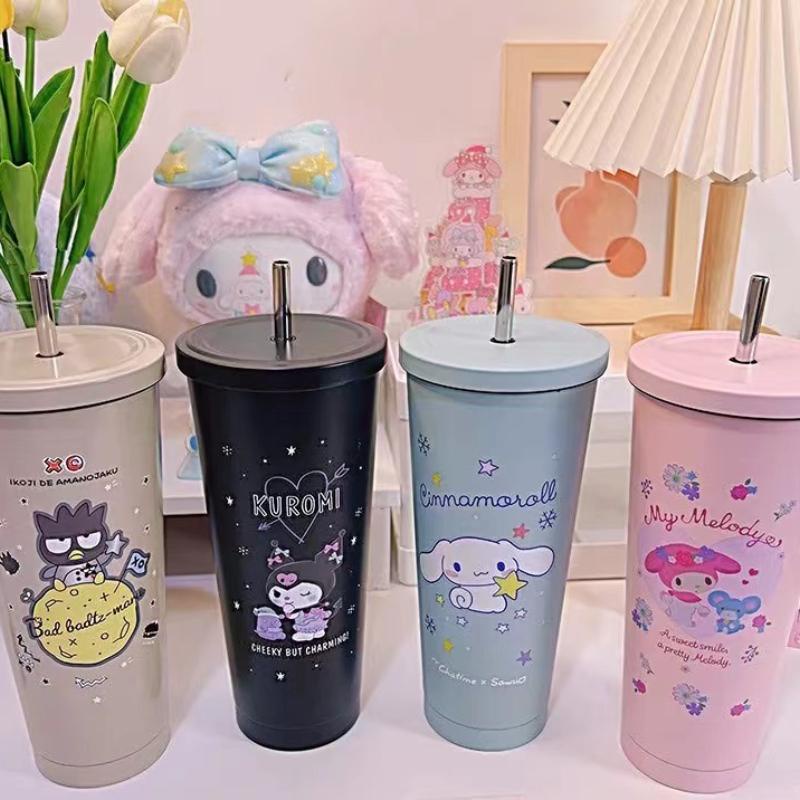 750ML Kawaii Sanrio Water Cup Cartoon Hello Kittys Kuromi My Melody ...