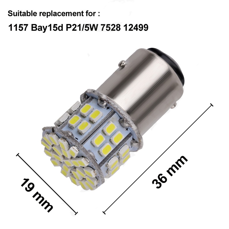2PCS Wholesale 1157 50LED 1156 BA15S BAY15D 50 SMD 1206 LED Car Brake ...
