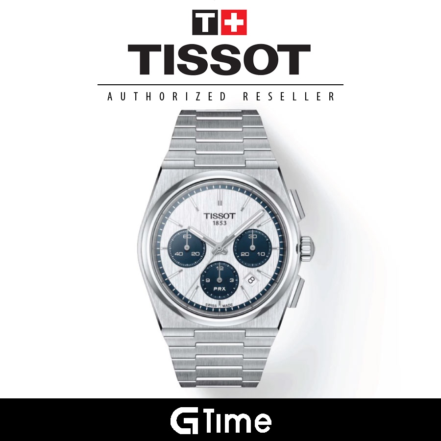 Official Warranty Tissot T137.427.11.011.01 Men s PRX Automatic Chronograph Stainless Steel Strap Watch T1374271101101