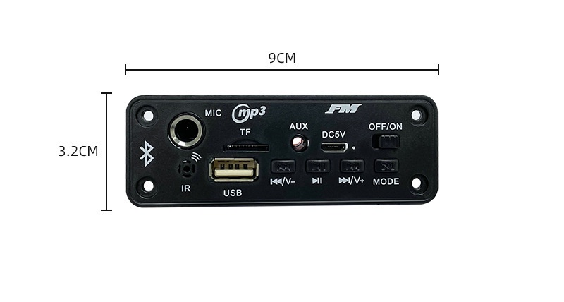 6W Amplifier Bluetooth DIY MP3 Decoder Board DC 5V Music Player Car FM ...