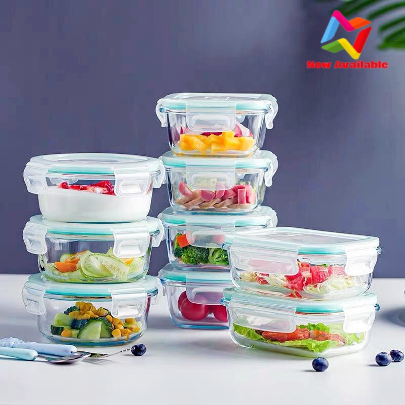 【NV Ready Stock】Heat Resistant Glass Microwave-able Airtight Rectangle ...