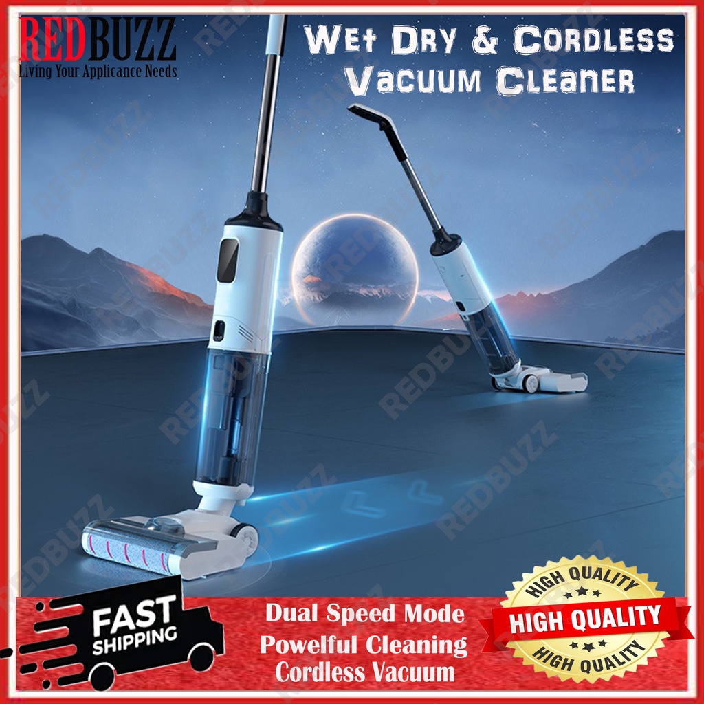 REDBUZZ Wet Dry & Cordless Mop Vacuum Cleaner Powerful OneStep Mopping