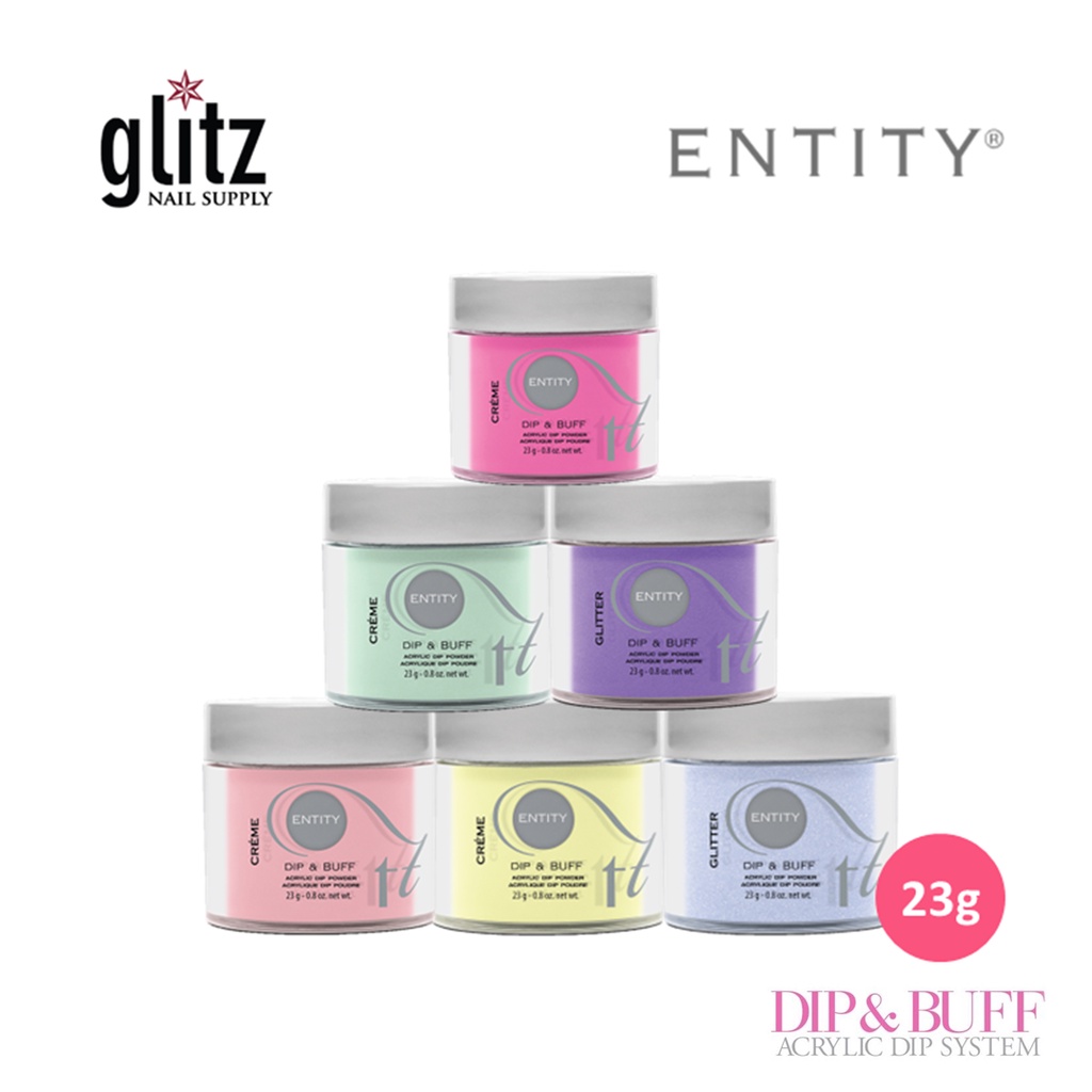 ENTITY Dip & Buff Acrylic Dipping Powder Nail Art Assorted Colours (23g ...