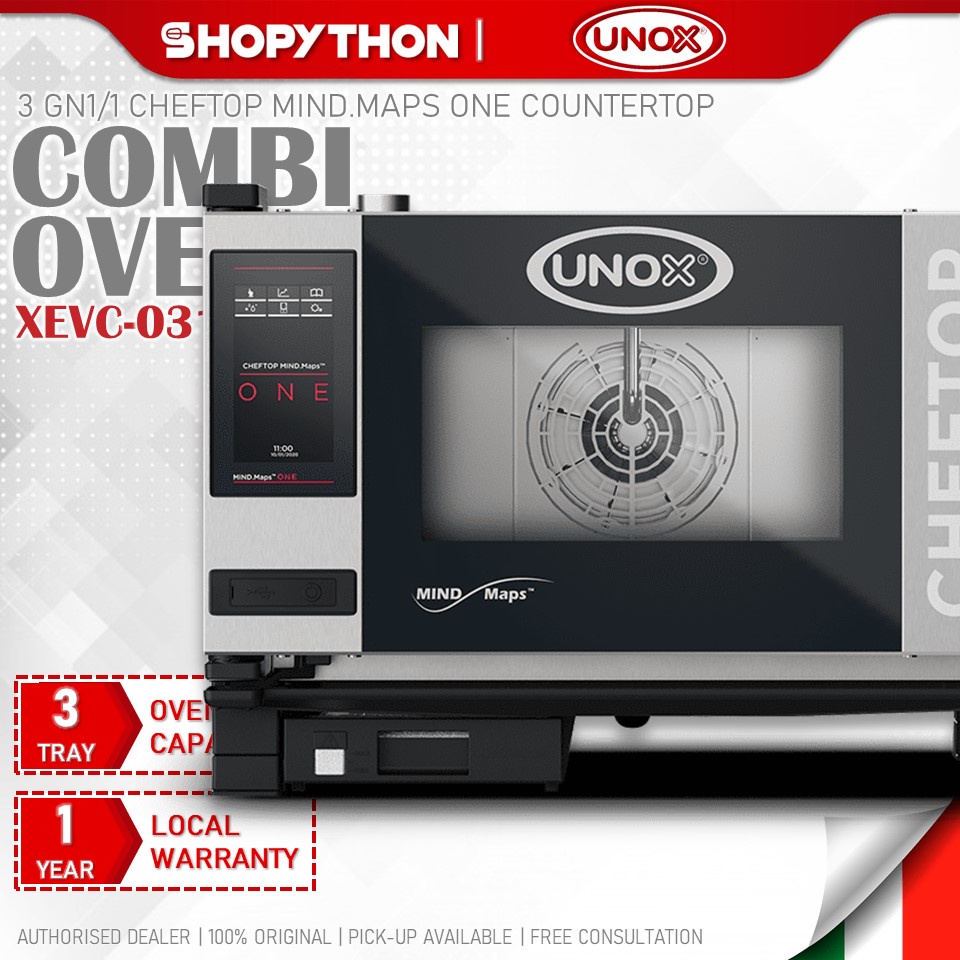 UNOX CHEFTOP Mind Maps 3 GN1/1 ONE Countertop XEVC-0311-M1RM (5000W ...