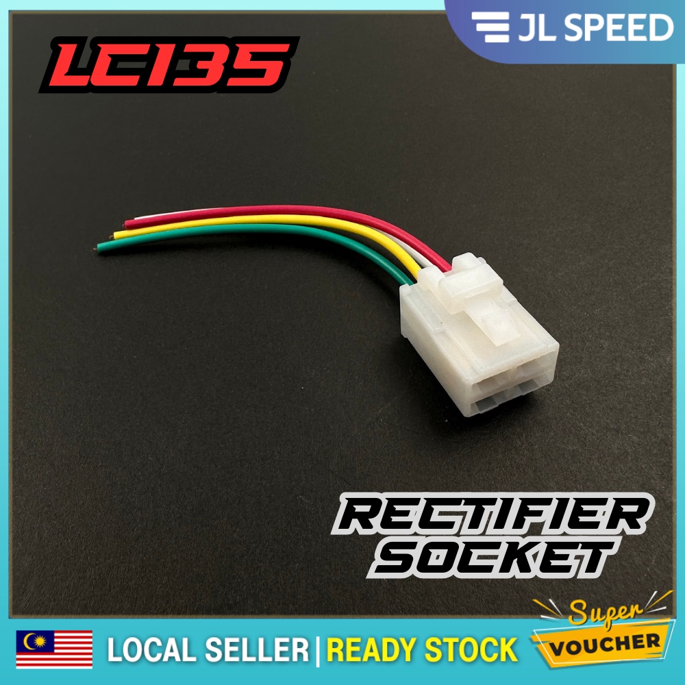 YAMAHA LC135 LC 135 V1 V2 V3 RECTIFIER SOCKET WAYAR WIRE REGULATOR