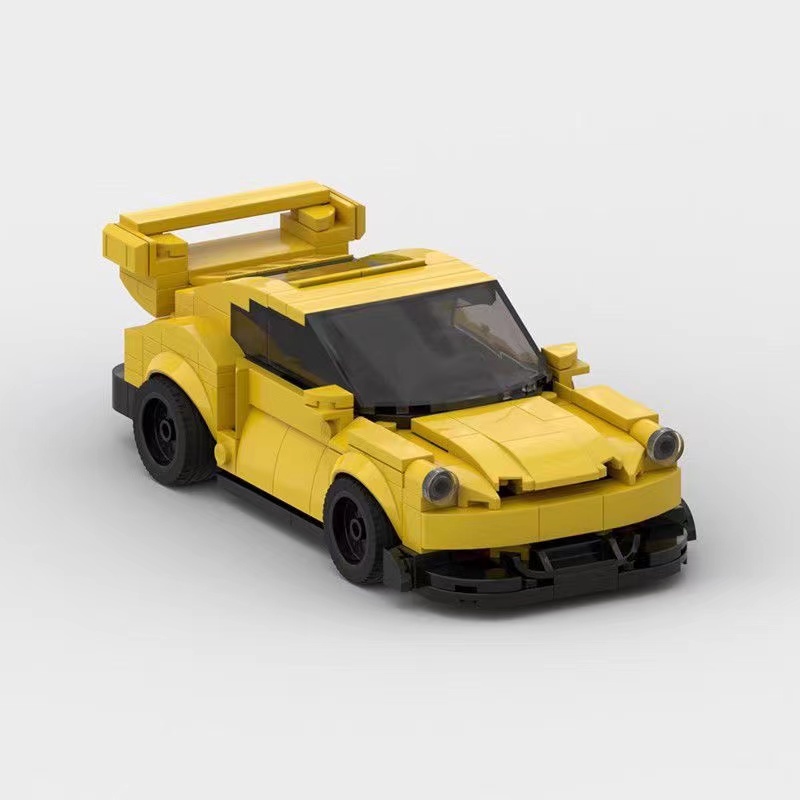 MOC Porsche 911 RWB Yellow Super Sports Cars Building Blocks Toys For ...