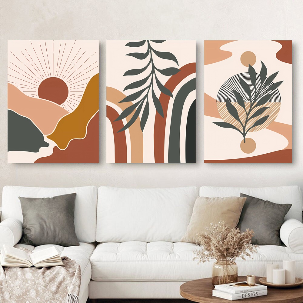 （With Frame）1 set 3pcs Canvas Wall Art wall Frame Big Frame Wall Art ...