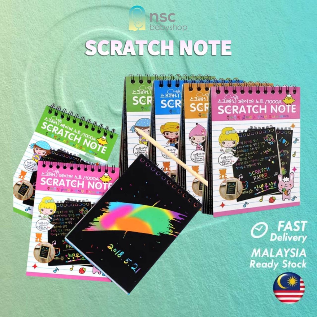 Custom Rainbow Magic Scratch Art Paper For Kids With Wooden Stylus