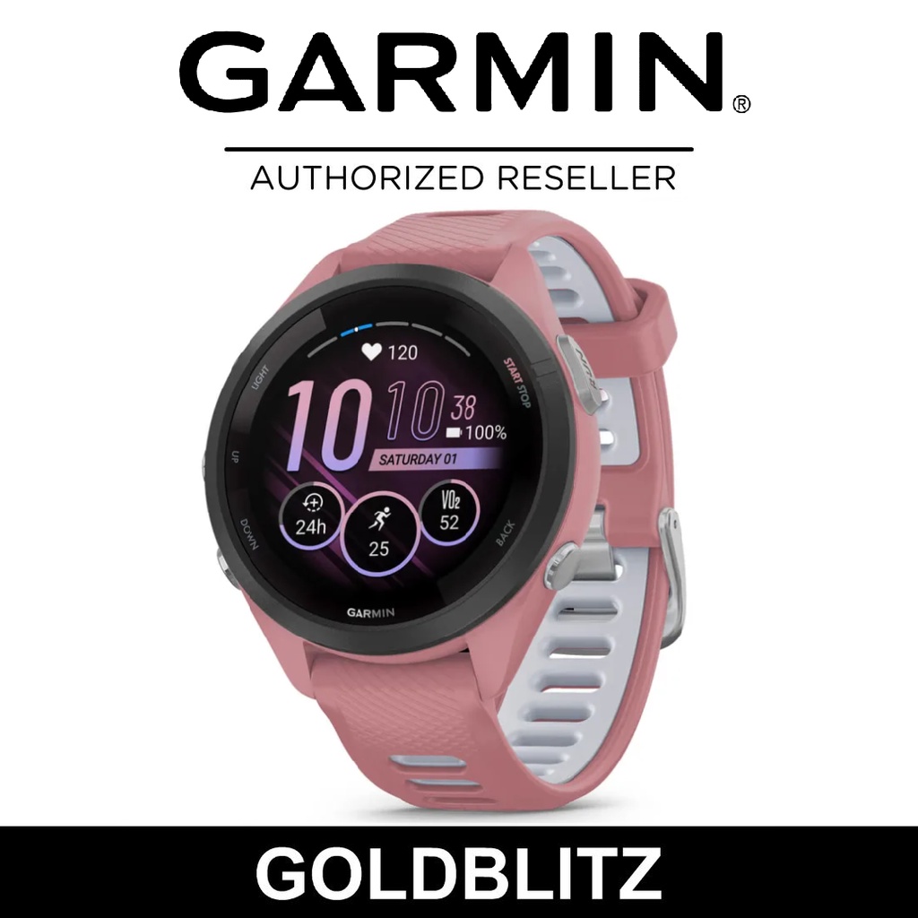 Pink Meringue Fenix 5s Pink Garmin Forerunner 265S Music GPS