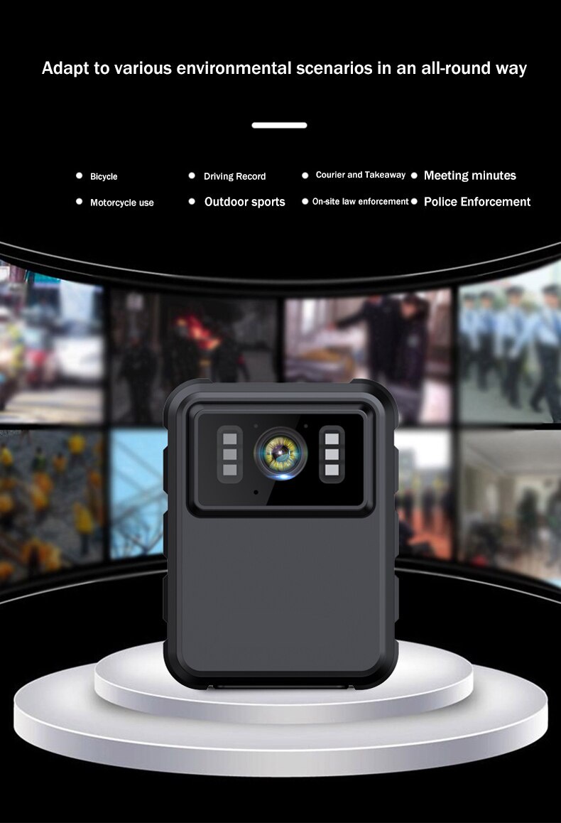 Body Camera sports cam Full HD 2 Inch IPS Outdoor Sports Camera Night ...