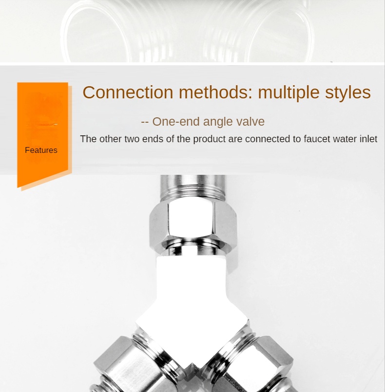 All-brass Three-way Splitter Live Connection Faucet Three-way Splitter ...