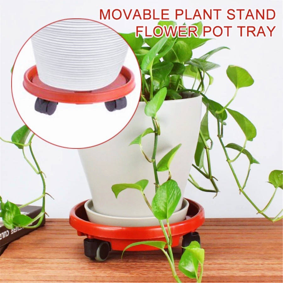 【PLAYFUL】Universal Pots Bottom Tray Moveable Wheels Heavy Duty Plastis ...