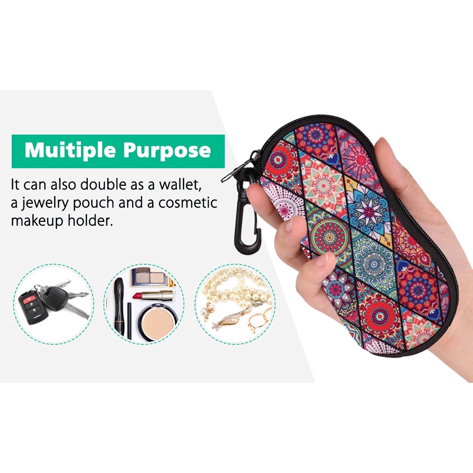 New Portable Sunglasses Case Glasses Protector Lightweight Zipper