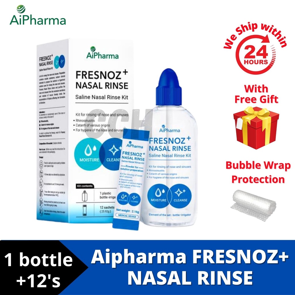 AiPharma Fresnoz+ Nasal Rinse -Saline Nasal Rinse Kit (1 bottle ...