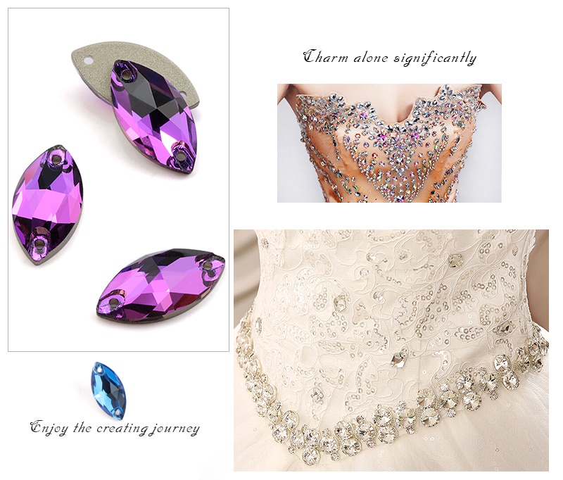 AAAAA Crystal Glass Rhinestone Sewing Stone Crystal AB Flatback Strass ...