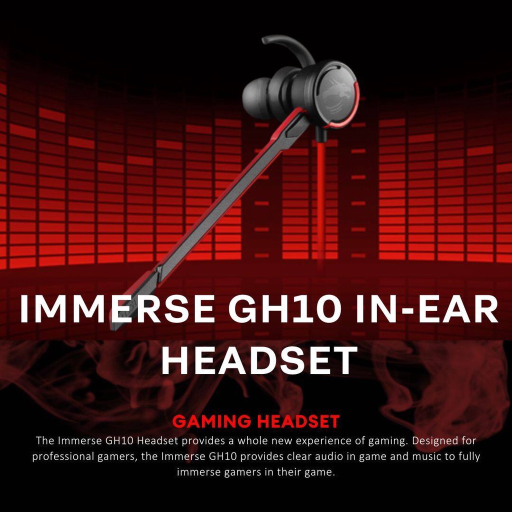 MSI IMMERSE GH10 IN-EAR Gaming Headset | Shopee Malaysia