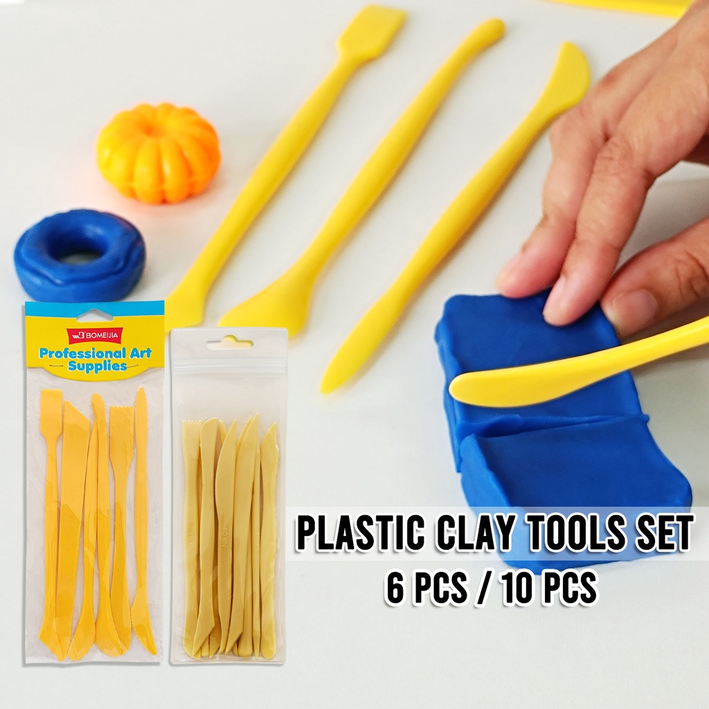Plastic Clay Art Tools Set of 6 Craft Alat Kraf Tanah Liat Dough