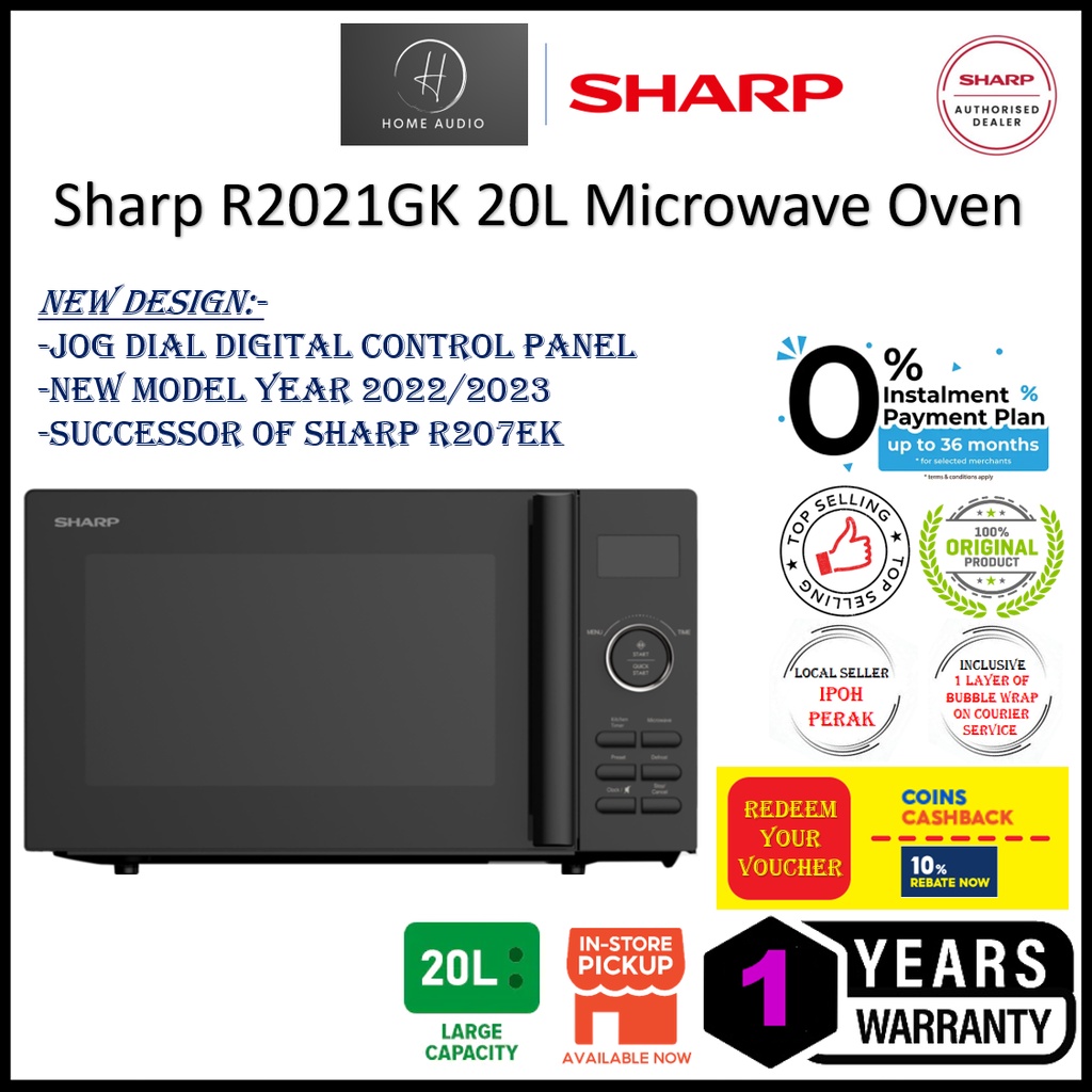 Sharp Microwave Oven 20L R207EK Shopee Malaysia