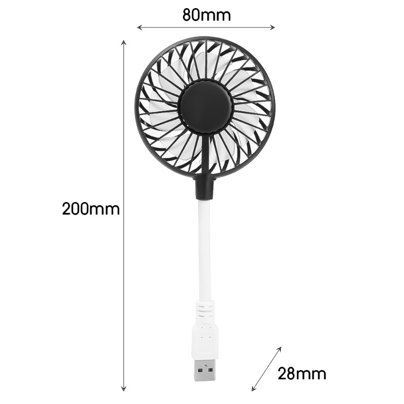 360° Adjustable Portable Silent Fan / Summer Mini USB Plug-in Fan / USB ...