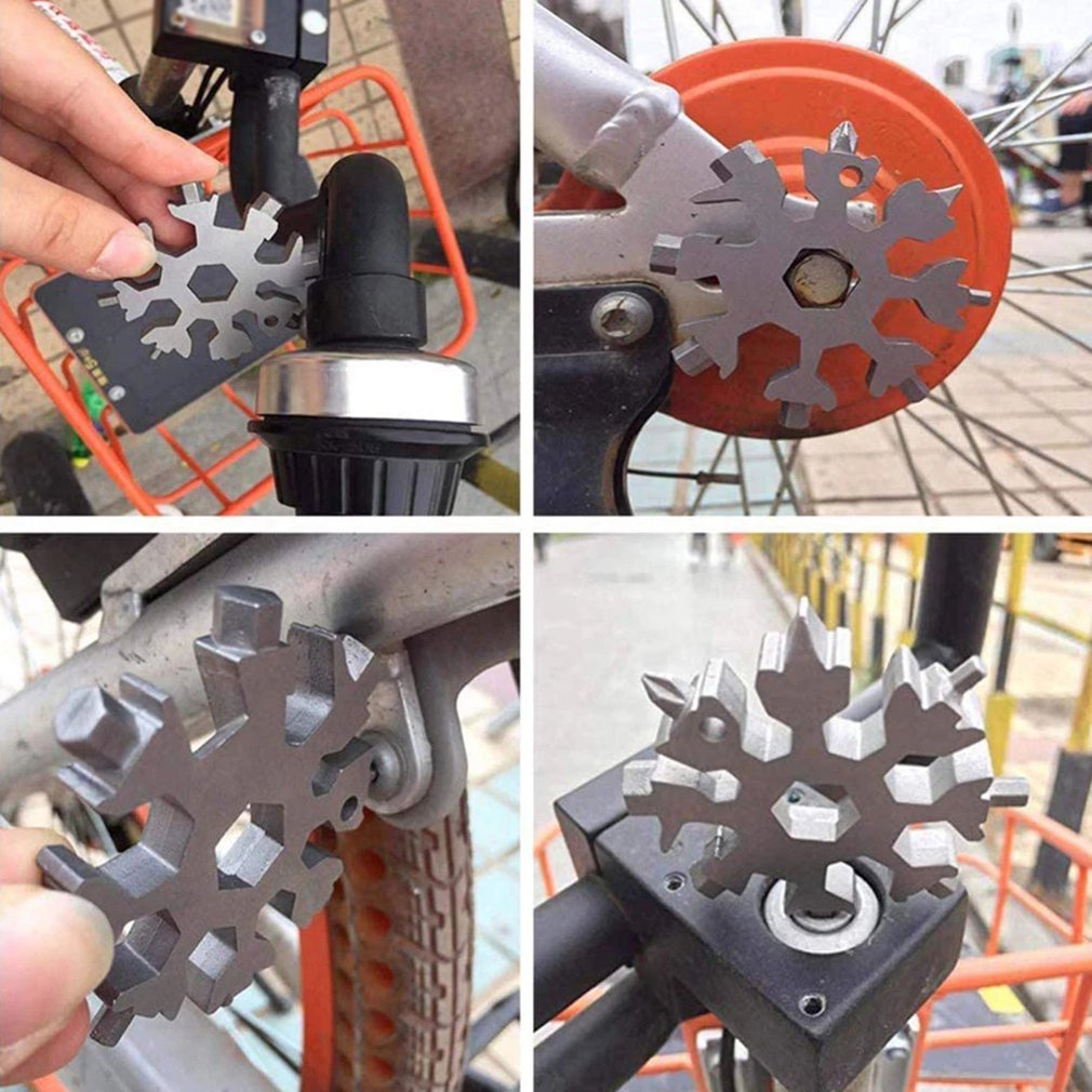 Multifunctional 18 In 1 Snowflake Wrench Portable Torque Multi-tool ...