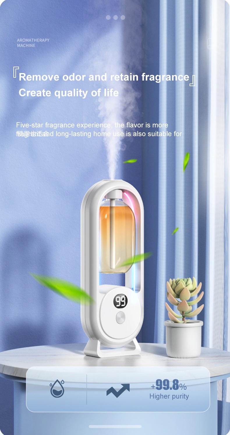 Home Fragrance Machine with Atmosphere Light 5 Modes Digital Display ...