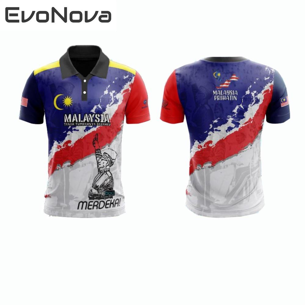 EvoNova [Ready Stock] Baju Merdeka Biru Eboq Sublimation / Big Size ...