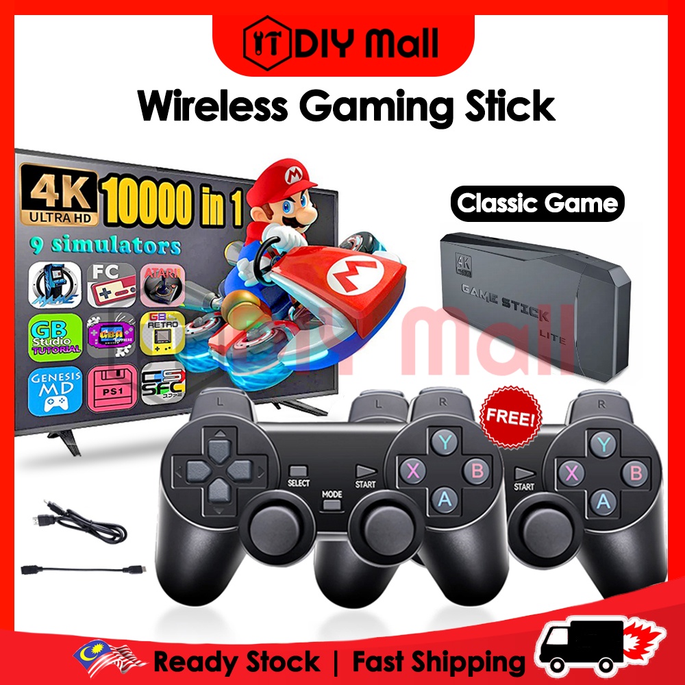 Retro-Spielkonsole Mit 35.000+ Spielen - 4K HDMI Stick & 2 Wireless Controller