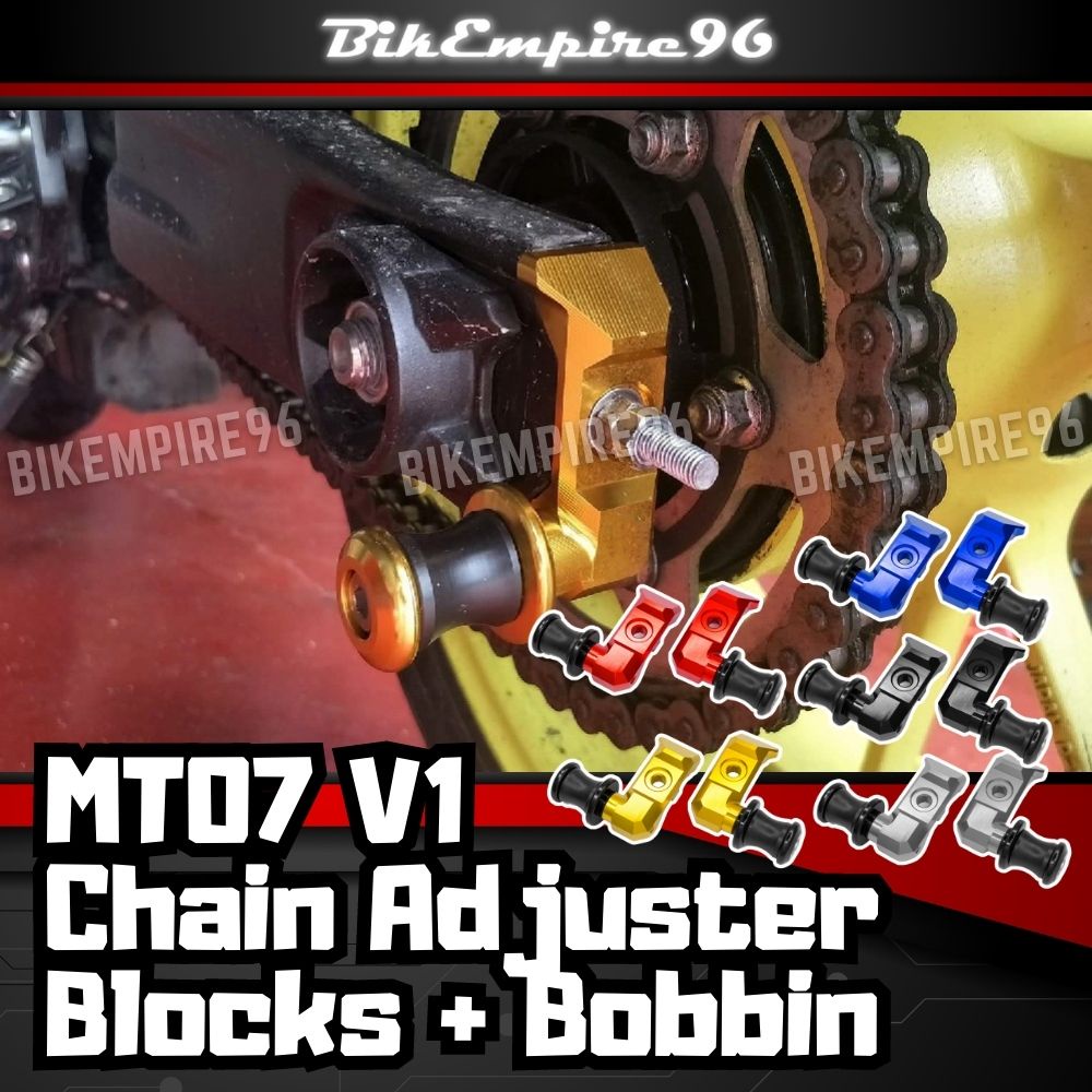 Yamaha Mt07 V1 Chain Adjuster Blocks + Bobbin Shopee Malaysia