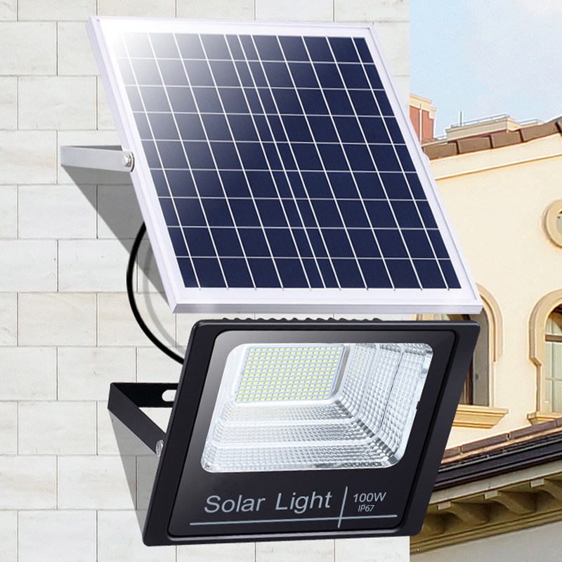 Automatic On-Off LED Solar Spotlight Remote Light Sensor Night Lamp ...