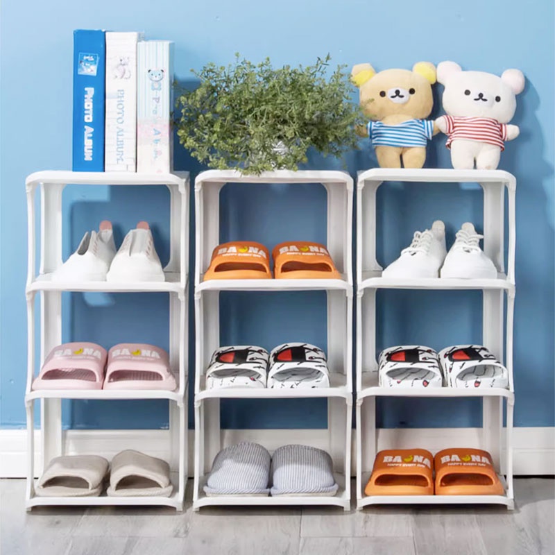 DIY Multi Layer Shoes Rack Stackable Open Air Shoe Racks Multi Usage ...