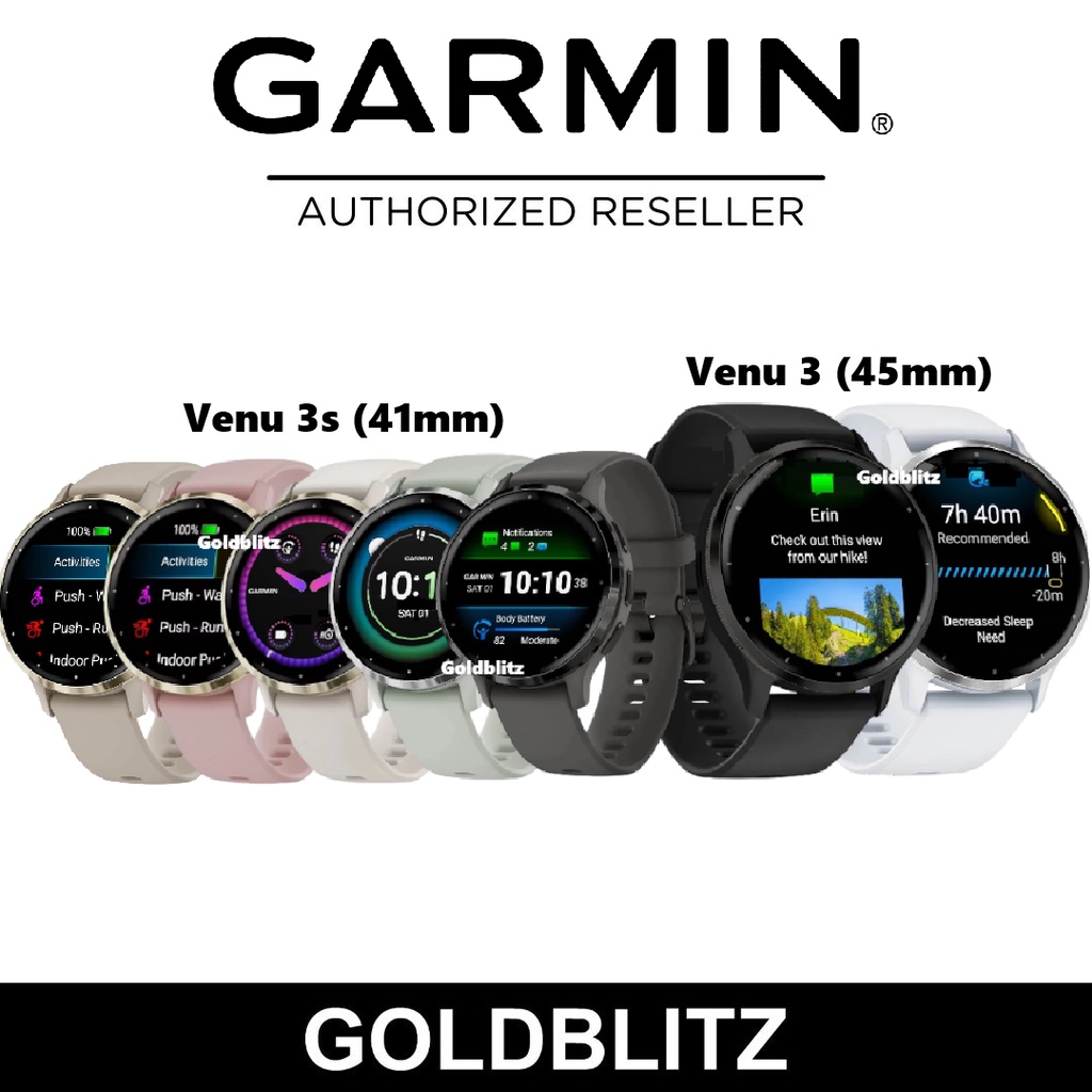 Garmin Venu 3/3S Fitness & Health GPS Smartwatch, Brand New